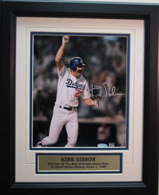Kirk Gibson Signed and Framed 8x10 Photo "1988 World Series"